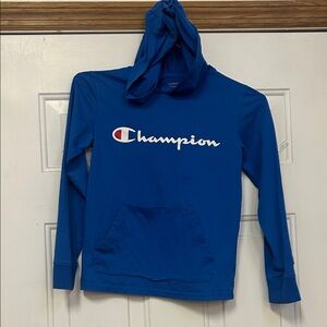 (👀3 For $20)Champion Royal Blue Pullover Hoodie Light weight shirt boys medium